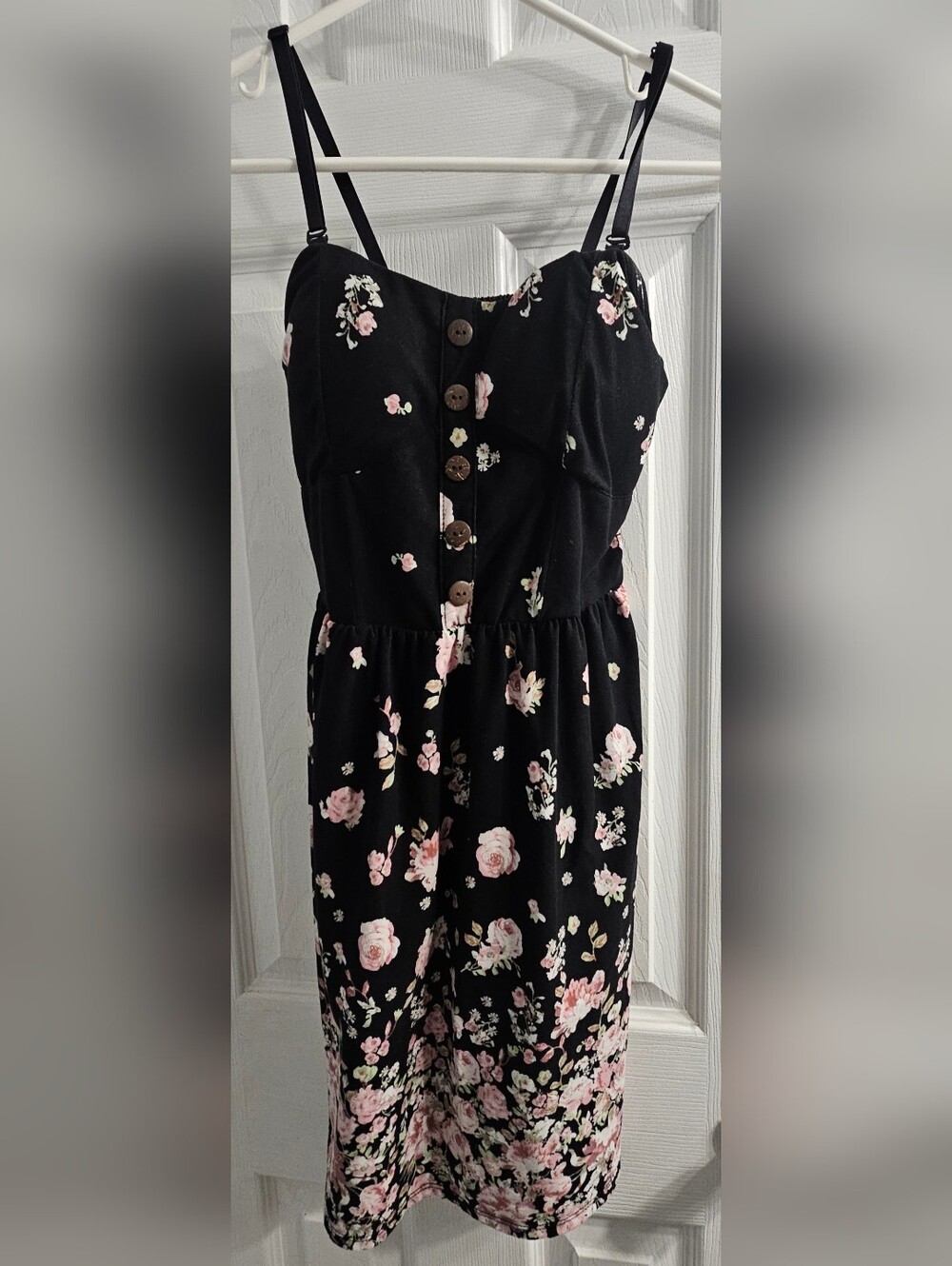 No Boundaries Black Floral Dress